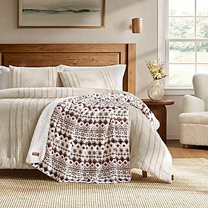 50" x 70" Bearpaw Badger Reversible Plush & Sherpa Throw Blanket (Patterned) $22.39 + Free Store P/U at Kohl's or F/S on Orders $49+