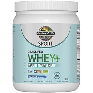 [NEW, SnS, AC] $18.10 | 15.87-Oz Garden of Life Whey Grass Fed Weight Management (Vanilla) at Amazon