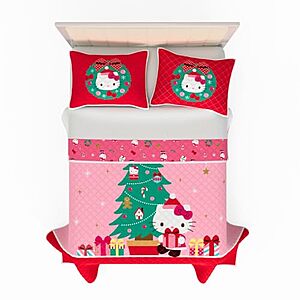 3-Piece Sanrio Hello Kitty Holiday Full/Queen Quilt & Pillow Sham Set $42.96 + Free Shipping