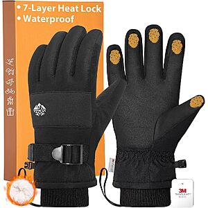 Pixel Panda 3M Winter Waterproof Snow Gloves $8.99 AC