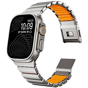 Amazon - KADES Grade 2 Titanium/Silicone Apple Watch Ultra Band - $27.59 w/ Code
