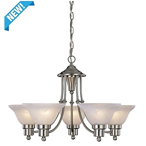 +11% Menard's rebate, Bristol 5 light chandelier, $11.22