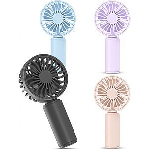 4-Pack Jodno Rechargeable Mini Handheld Personal Fans (Black, Pink, Blue and Purple) $11.99 + Free Shipping w/ Prime or on $35+