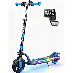 Gyroor H40 Kids Electric Scooter 180W 10MPH w/ LED Lights (Blue) $89.99 + Free Shipping