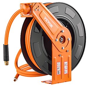 VEVOR Retractable Air Hose Reel, 1/2 IN x 50 FT Hybrid Air Hose Max 300PSI $73.08
