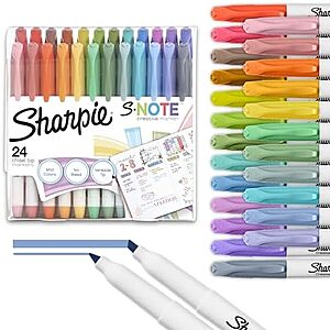 [SnS, AC] $9.11* | 24-Count Sharpie S-Note Creative Markers Pastel Highlighters at Amazon