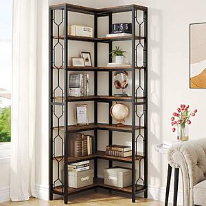 Tribesigns Corner Shelf 7-Tier Industrial Corner Bookshelf Freestanding Display Shelf $91.5 + Free Shipping