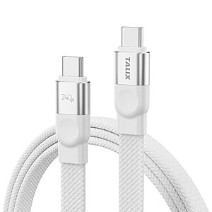 [Prime] TALIX USB-C to USB-C 240W Fast Charging Cable $6.49 (3.3'), $7.49 (6.6'), $9.49 (10') + Free Shipping