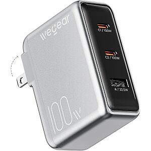 [Prime] wegear 100W GaN 3-Port Slim Foldable USB-C Wall Charger $19.99 + Free Shipping