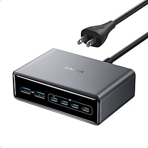 Anker Prime Charging Station, 200W 6-Port GaN Desktop Charger $55.99