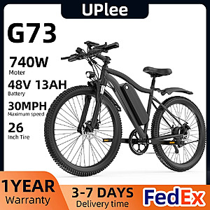 UPlee G73 26" Fat Tire Electric Mountain Bike w/ 740W Brushless Motor, 48V 13AH Battery $282.84 + Free Shipping