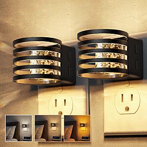 2-Count L LOHAS LED Dimmable Plug-In Night Lights w/ Dusk-to-Dawn Sensor: 3CCT Fence & Bubble, Vintage Barn, or 3D Moon $7.99 ($4 each) & More + Free Shipping w/ Prime or on $35+