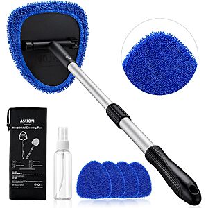 7-Piece AstroAI 26" Telescoping Windshield Cleaner & Car Interior Detailing Kit w/ 4 Microfiber Pads $10.49 + Free Shipping w/ Prime or on $35+