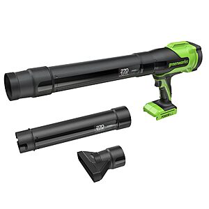 Greenworks 24V Handheld Leaf Blower, 270 CFM, Tool Only $52.66