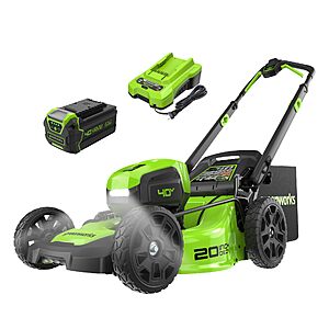 YMMV Greenworks 40V 20in Push Lawn Mower, 4.0 Ah Battery and Charger $255.08