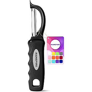 [Prime] Rainspire Swivel Vegetable Peeler w/ Non-Slip Rubber Handle (Black) $0.93 + Free Shipping