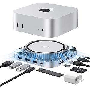 iVANKY 13-in-1 M6, M5 Pro, M4 Mac Mini Docking Station w/ M.2 SSD NVMe Enclosure $50 + Free Shipping