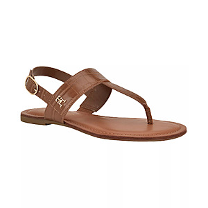 Tommy Hilfiger Women's Lenian T-Strap Flat Slingback Sandal, $24.15, Macy's