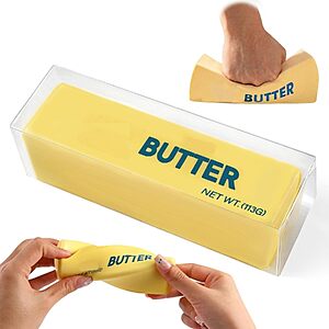 Butter Squishy,Butter Squeeze Stress Relief Toy, Slow Rising Fidget Toy,Realistic Soft Butter Stick ,Relief Fidget Toys $4.49