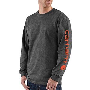 Carhartt Men's Dearborn Loose Fit Long-Sleeve Logo T-Shirt (Carbon Heather) $22.86 + Free Shipping w/ Prime or on $35+