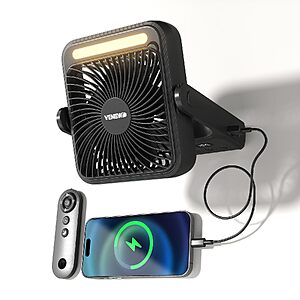 10000mAh Magnetic Fan w/ LED Display & Foldable Hook $36.99 + Free Shipping w/ Prime or on $35+