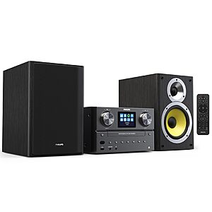 Philips Bluetooth & WiFi Stereo System for Home with CD Player, Spotify, Internet Radio, FM Radio, MP3 Playback, 100W, Remote Control Included $289.99