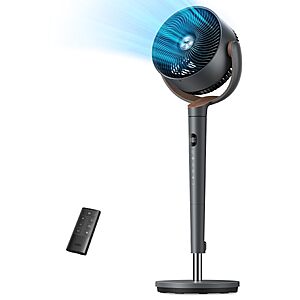 DREO Pedestal Fan for Bedroom, 100ft Airflow, Quiet DC Motor Standing Fan $86.38