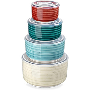 4-Pack vancasso 60/36/20/10-Oz Ceramic Serving Bowls w/ Lids $23.39 + Free Shipping w/ Prime or on $35+