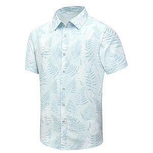 SheLucki Hawaiian Shirt for Men, Unisex Summer Beach Casual Short Sleeve Button Down Shirts $7.99