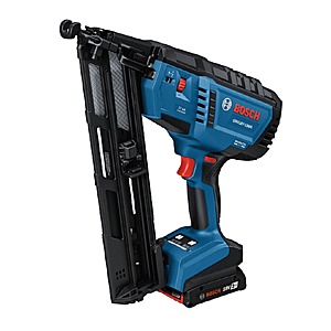 Bosch 18V Brushless 2-1/2" 15-Gauge Cordless Angled Finish Nailer + 18V Battery Kit $199 + Free Shipping