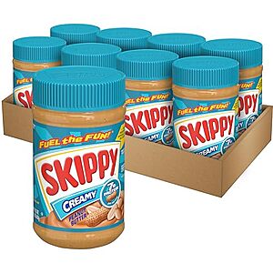[SnS] $14.16 | 8-Pack 16.3-Oz SKIPPY Creamy Peanut Butter at Amazon
