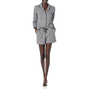 $7.99 | Amazon Essentials Women's Woven Pajama Set Shorts at Woot!