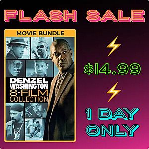 Denzel Washington 8 Digital Movie Bundle (HD, UHD) $14.99