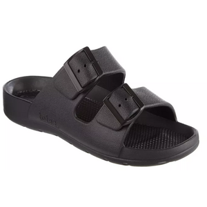 Totes Men's Double Buckle Adjustable Slides - Black or Navy - $16.09