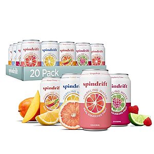 [SnS, AC] $9.62* | 20-Pack 12-Oz Spindrift Sparkling Water (4 Flavor Original Variety Pack) at Amazon (48.1￠ each)