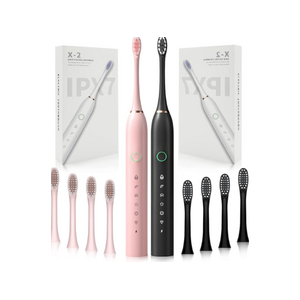 $11.99 | 2-Pack Rechargeable Electric Toothbrushes 8 Brush Heads at Woot!