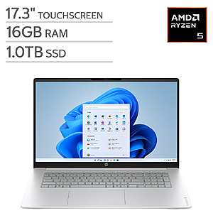 HP OmniBook 3 17.3" Touchscreen Laptop - AMD Ryzen 5 130 - FHD (1920 x 1080) - 16GB Memory - 1TB SSD - Windows 11 Home $649.99