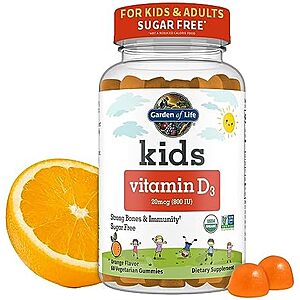 [SnS, AC] $5.83 | 60-Count Garden of Life Kids Vitamin D3 Gummies, Orange Flavor at Amazon