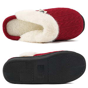 $12.89 FS WALMART+ Ecetana Warm Knit House Slippers for Women Comfy Lined Slippers with Memory Foam (color choices)