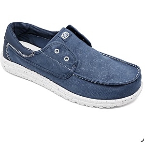 Hey Dude Men's Wally Cru Stretch Canvas Casual Moccasin Sneakers from Finish Line - Ensign Blue - $29.75