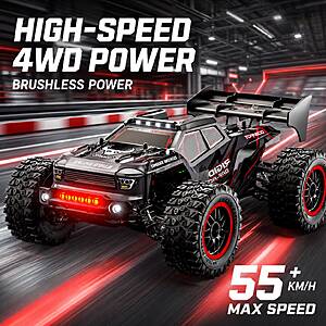 ZNLYRION 1:12 Scale 4x4 On/Off Road RC Monster Car - Hits 34 mph SG316MAX Brushless Motor (High Performance - Hobby Grade) $94 + Free S/H