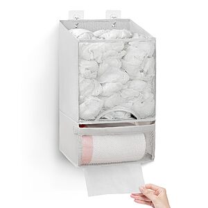 HOUSE AGAIN Plastic Bag Holder-Extra Large Bag Saver Dispenser Wall Mount Organizer Grocery Trash Roll Bag Holder Dispenser $6.99