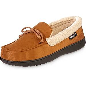 $9.82 AC AMAZON Size 9.5-10.5 only isotoner Men's Indoor/Outdoor Slip-on Vincent Microsuede Moccasin Slippers With Memory Foam Comfort