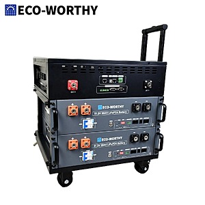 ECO-WORTHY 3500W Solar All-in-One 48V US Parallel Ready + 2x 48V 50AH Battery + Base $1199.99 + Free Shipping