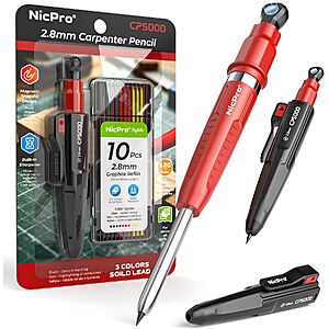 Nicpro 7-in-1 CP5000 Magnetic Carpenter Pencils + Sharpener $7.70 @ Amazon w/ S&S