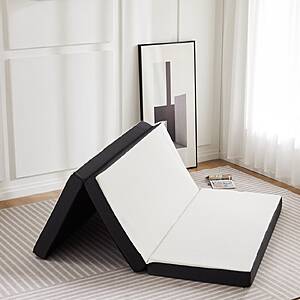 JHK Three Fold Portable Floor Bed Certified by CertiPUR-US for Travel Camping Yoga $31.4 + Free Shipping