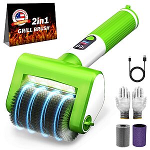 VYTOOV Electric Grill Brush, 800RPM 2-Speed BBQ Grill Cleaner 4000mAh for Outdoor/Camping $19.99 AC