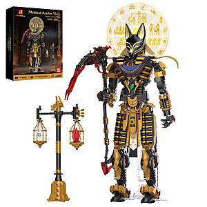JMBricklayer 3845PCS Anubis Egyptian God LED Light Up Mech Model Kit $63 + Free Shipping