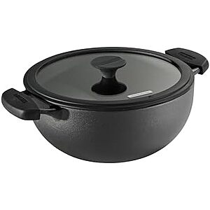 [AC] $31.23 | Tramontina Utsava Pre-Seasoned Cast Iron 4.9-Quart Kadai with Lid at Amazon