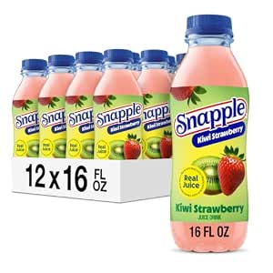 Snapple Kiwi Strawberry Juice Drink, 16 Fl Oz Recycled Plastic Bottle, Pack Of 12, All Natural, No Artificial Flavors Or Sweeteners, Contains 3% Real Juice~$9.48 With S&S @ Amazon